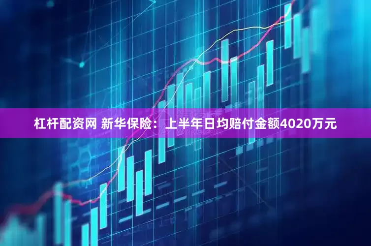 杠杆配资网 新华保险：上半年日均赔付金额4020万元